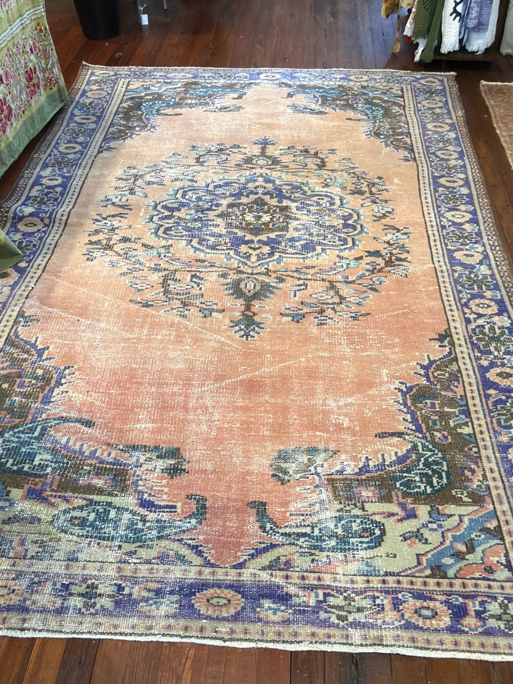 Vintage Turkish Oushak Area Rug 5’7”x8’6”